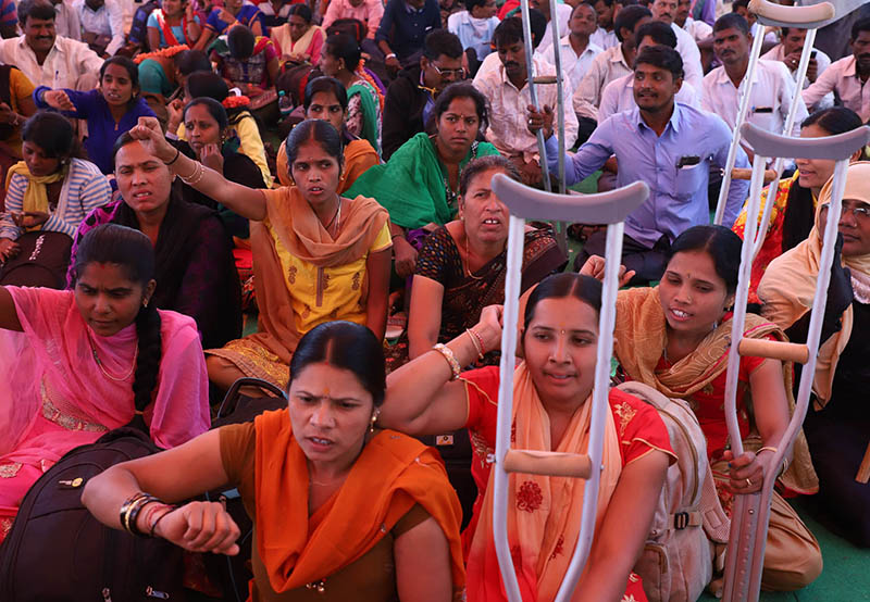 ವಿವಿಧ ಬೇಡಿಕೆಗಳ ಈಡೇರಿಕೆಗೆ ಒತ್ತಾಯಿಸಿ ವಿಕಲಚೇತನರ ಒಕ್ಕೂಟದಿಂದ ಧರಣಿ